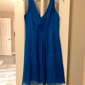 J Crew Teal Chiffon Dress
